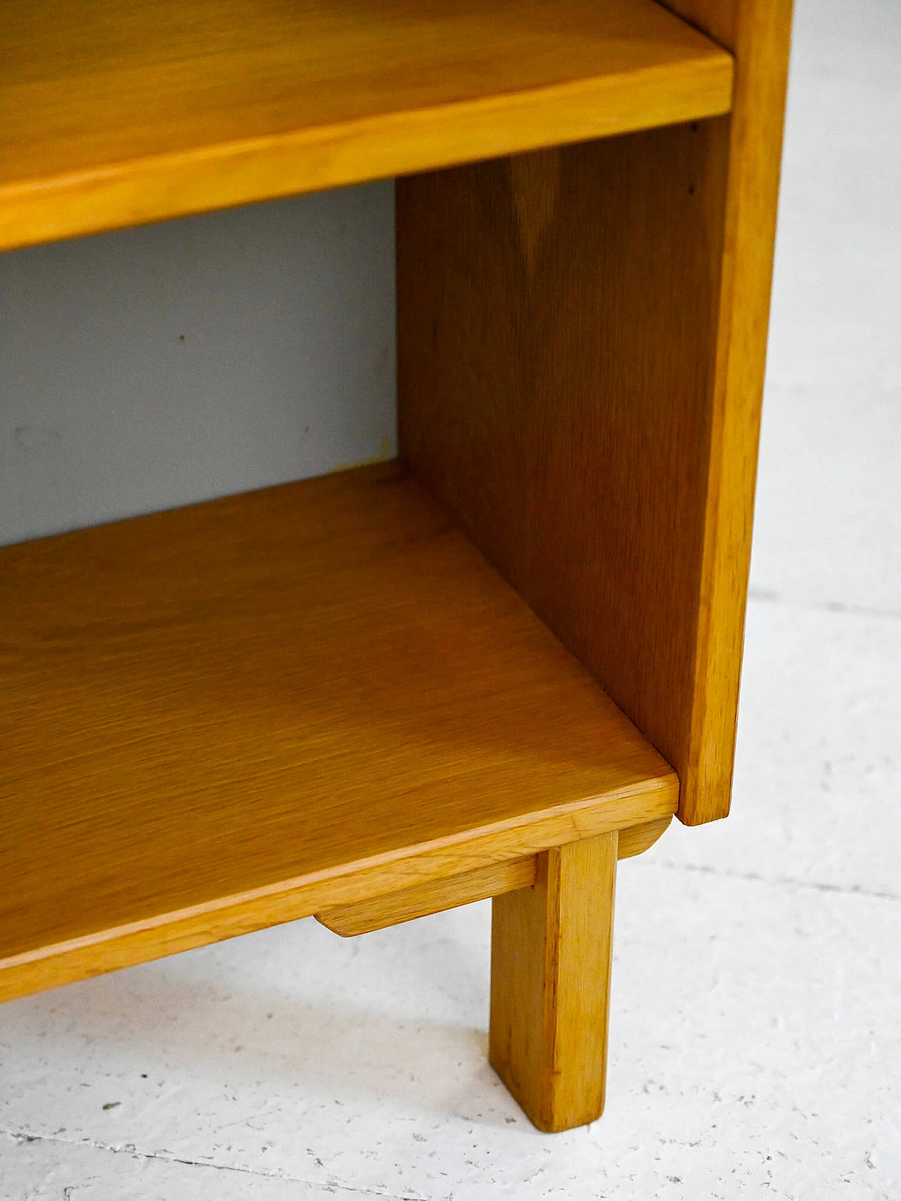 Scandinavian oak bookcase with five shelves, 1960s 9