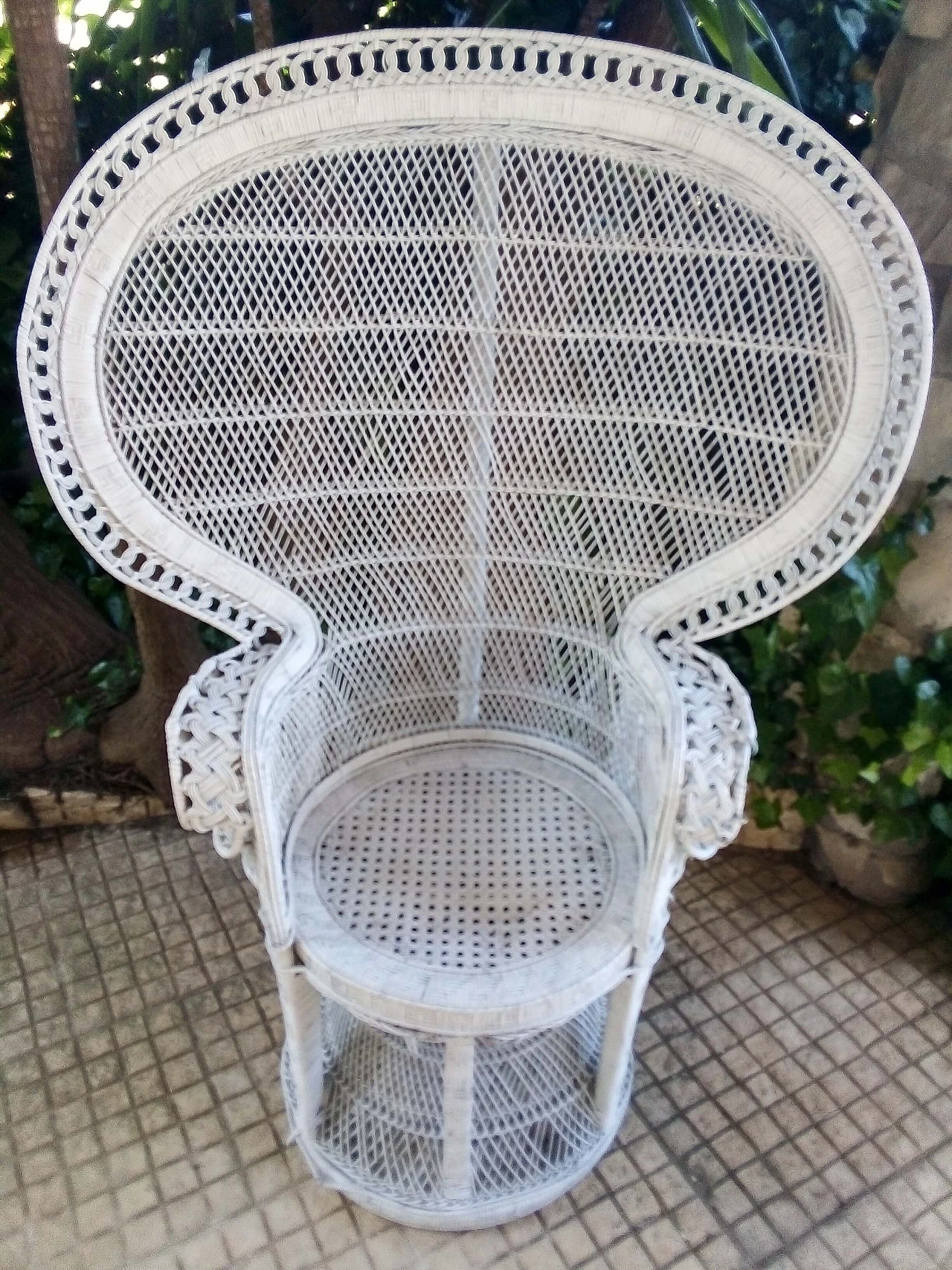 Poltrona in vimini di Emmanuelle Pavone, anni '70 1