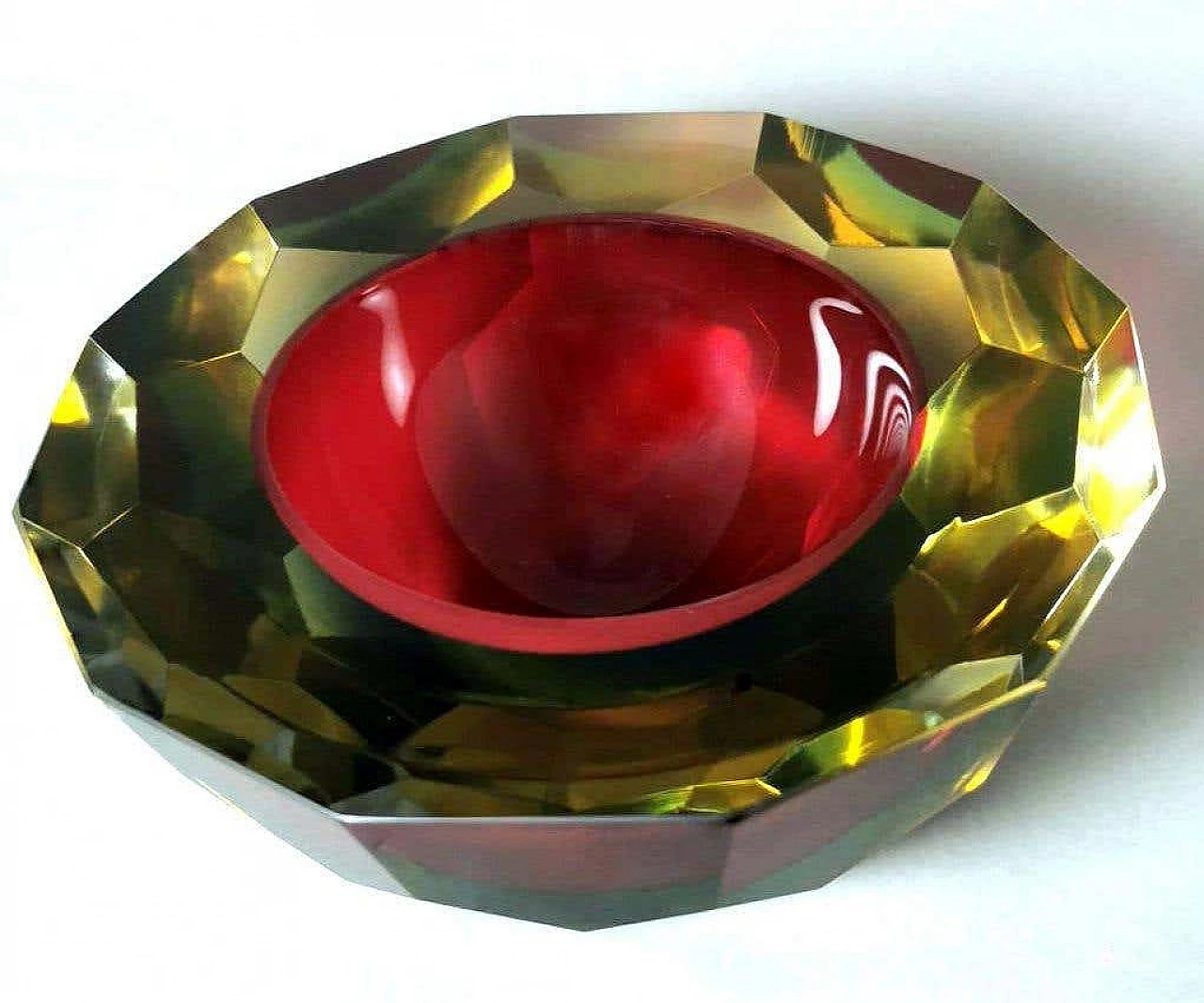 Mandruzzato-style submerged Murano glass ashtray, 1960s 2