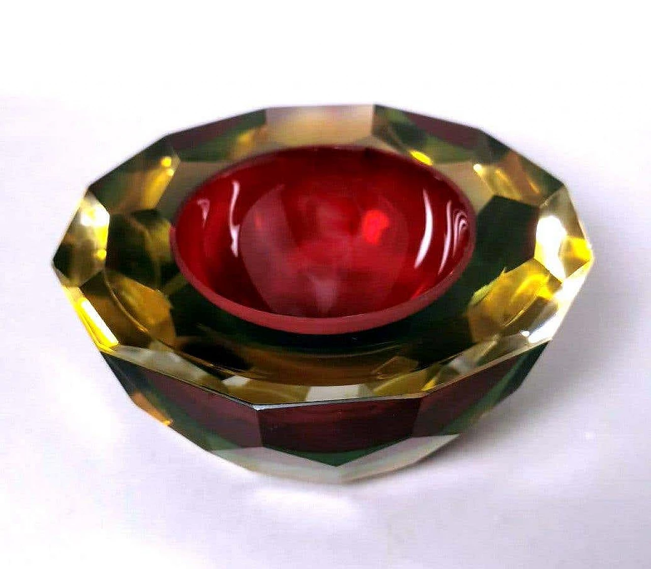 Mandruzzato-style submerged Murano glass ashtray, 1960s 4