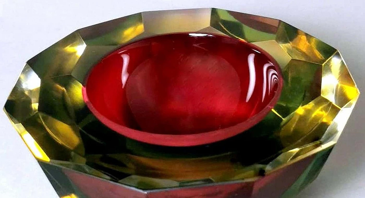 Mandruzzato-style submerged Murano glass ashtray, 1960s 6