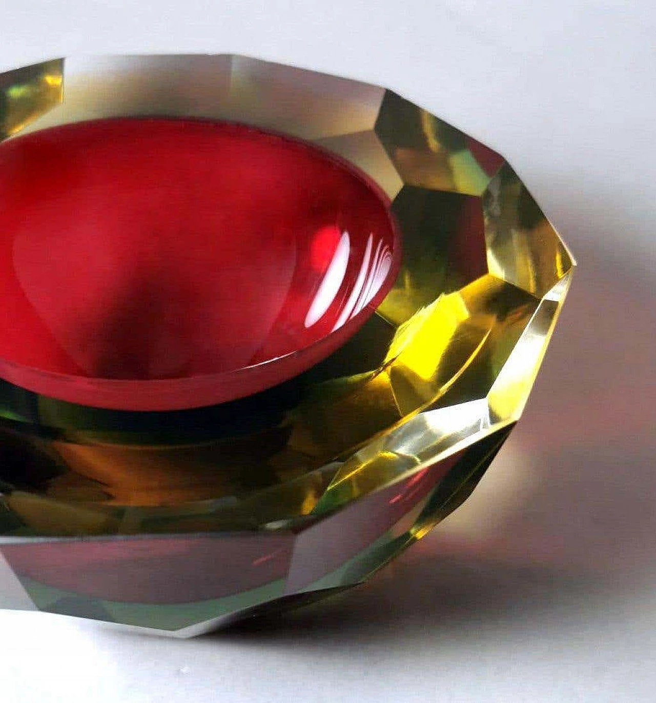 Mandruzzato-style submerged Murano glass ashtray, 1960s 9