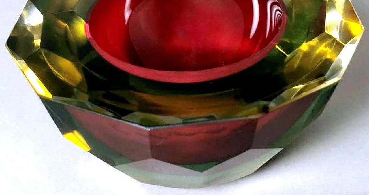 Mandruzzato-style submerged Murano glass ashtray, 1960s 11