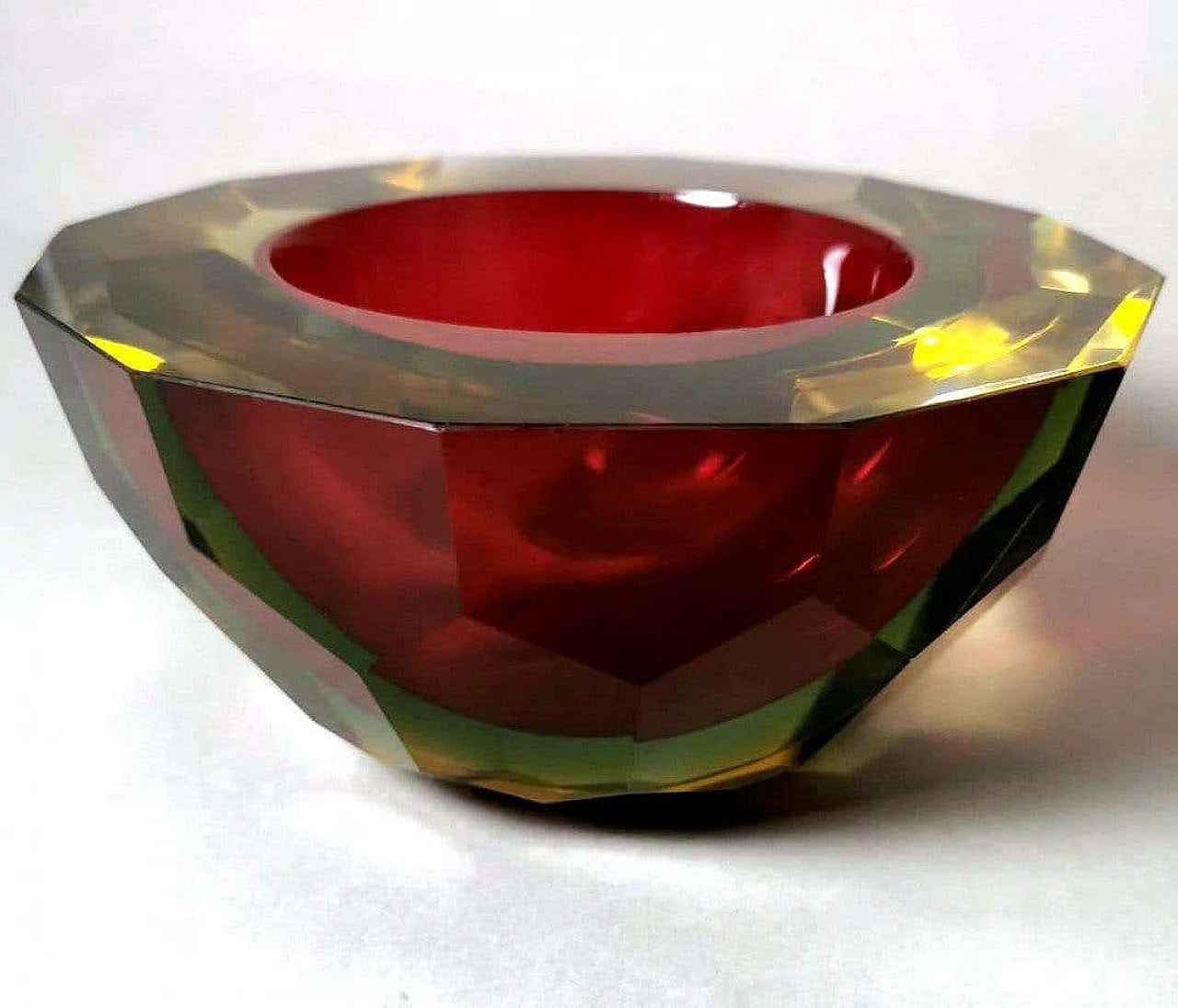 Mandruzzato-style submerged Murano glass ashtray, 1960s 13