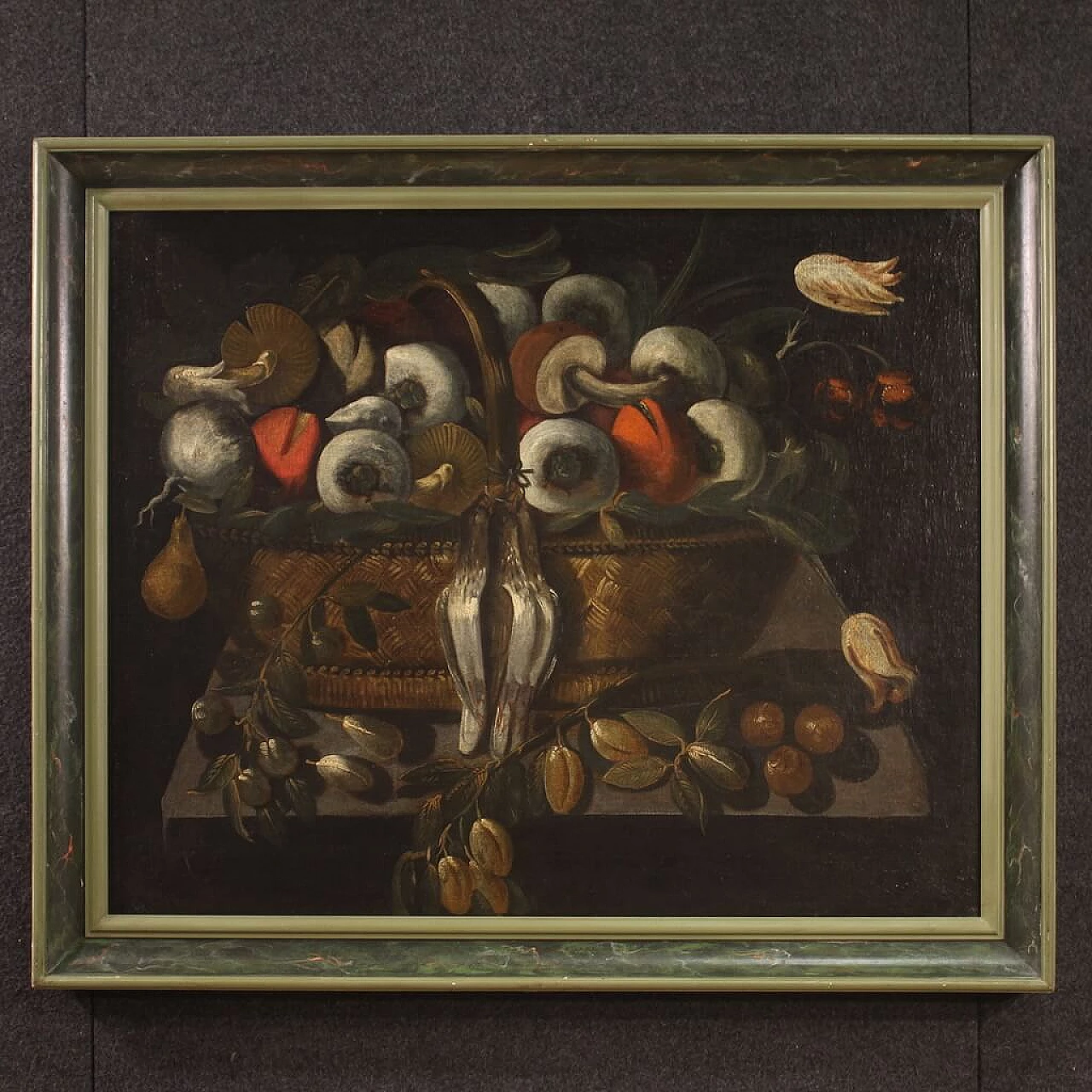 Still life with game, oil on canvas, 18th century 1