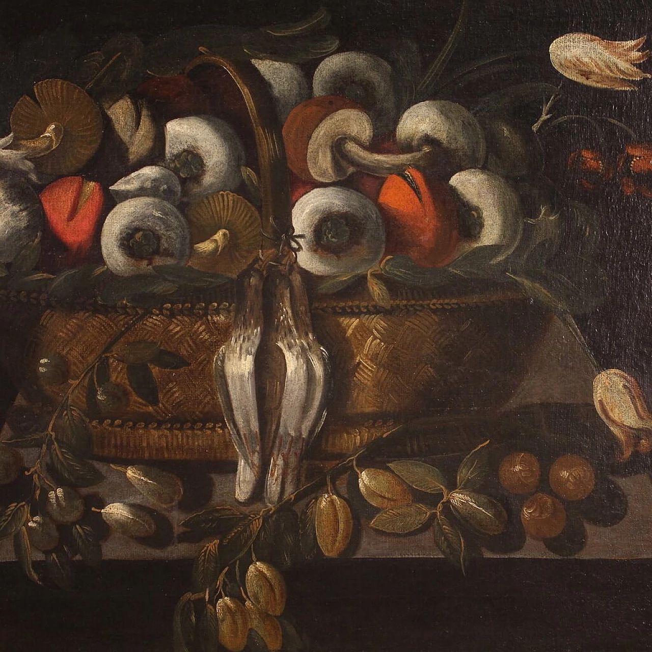 Still life with game, oil on canvas, 18th century 3
