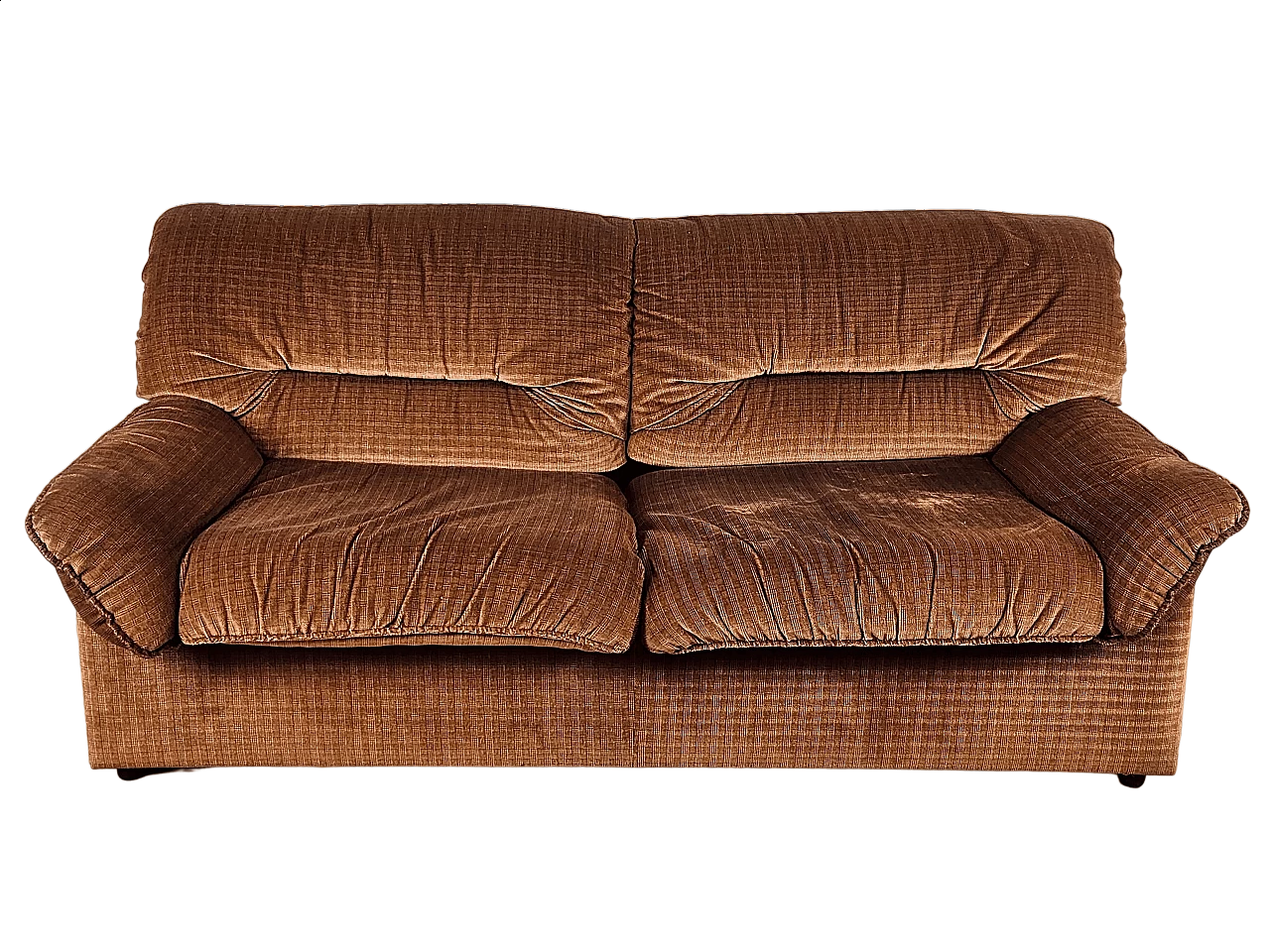 Two-seater brown fabric sofa by Doimo, 1970s 32