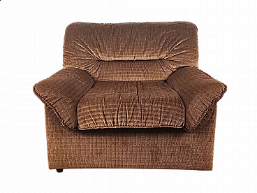 Brown fabric armchair by Doimo, 1970s