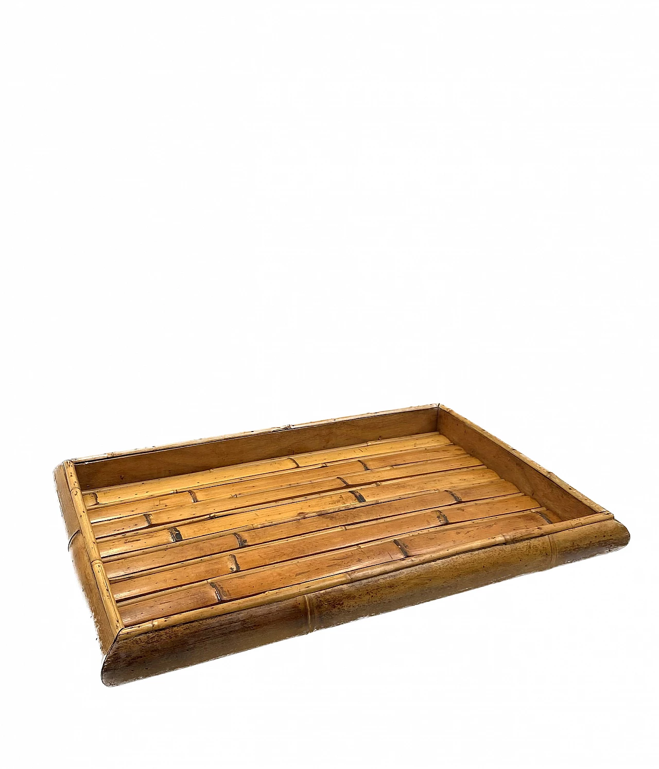 Rectangular bamboo tray, 1970s 9