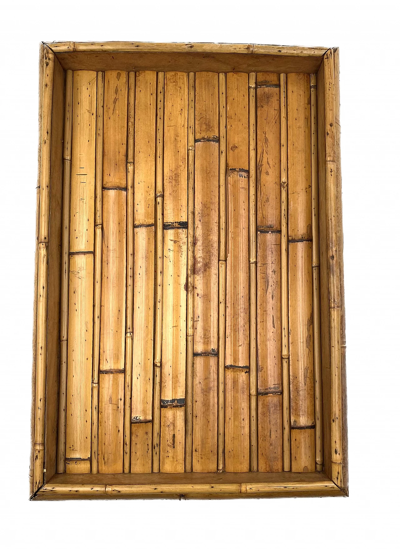 Rectangular bamboo tray, 1970s 13