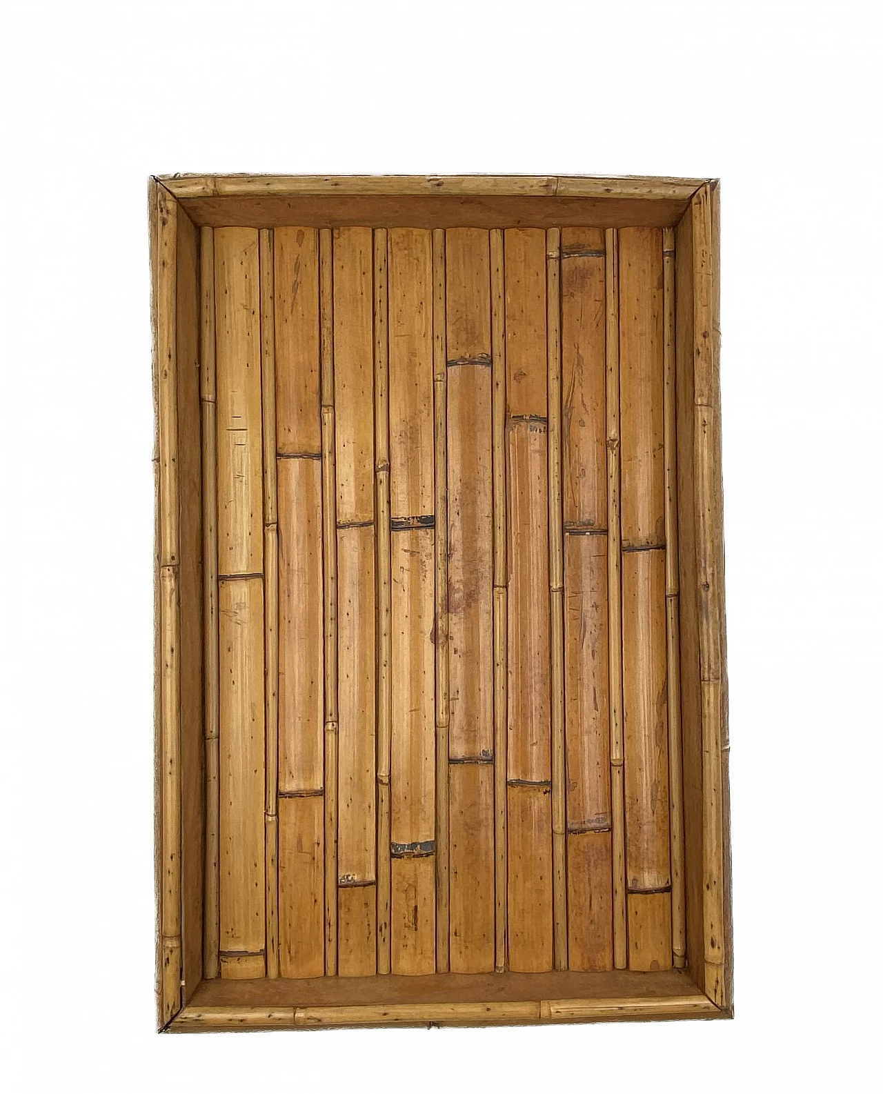 Rectangular bamboo tray, 1970s 14