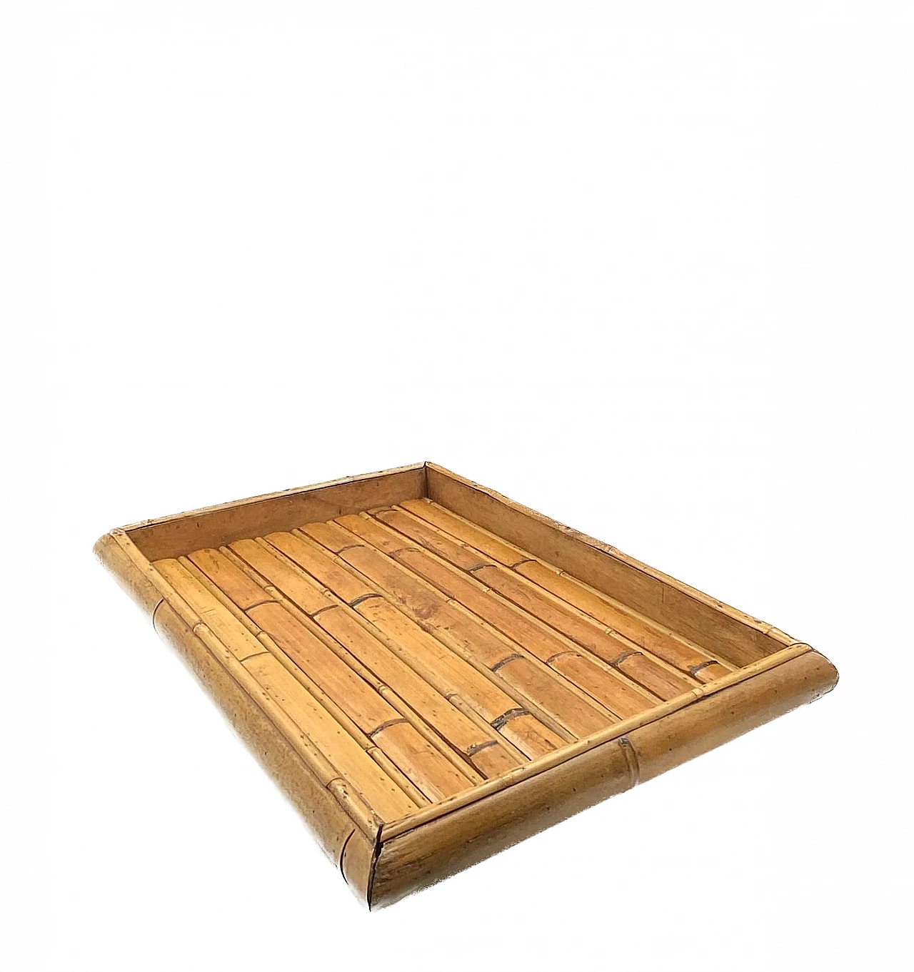 Rectangular bamboo tray, 1970s 15