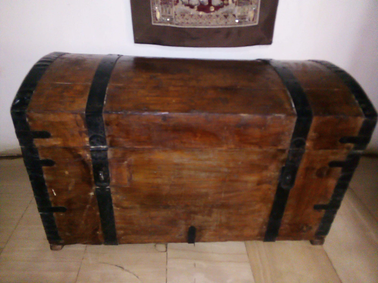 Baule in noce e ferro, '800 1