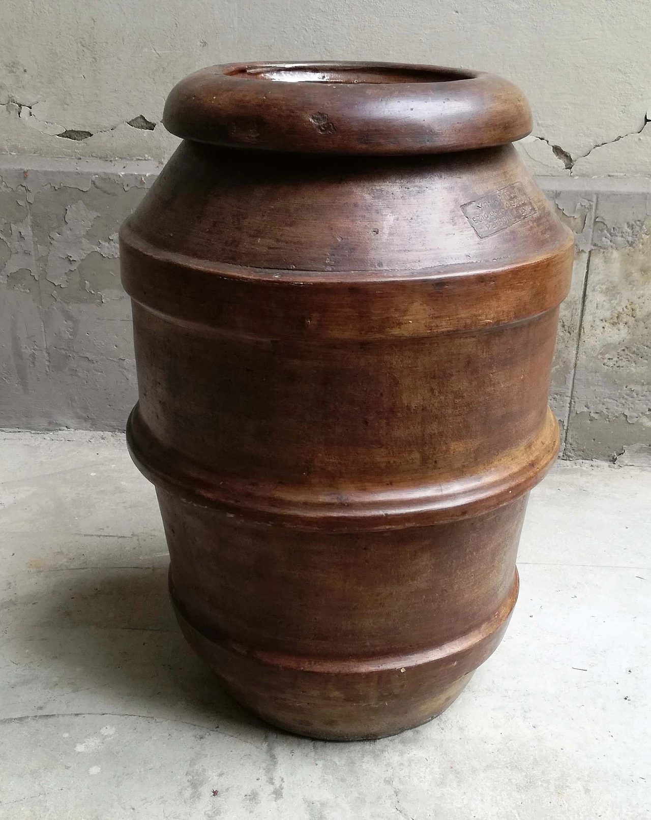 Orcio da olio in cotto toscano, anni '40 4