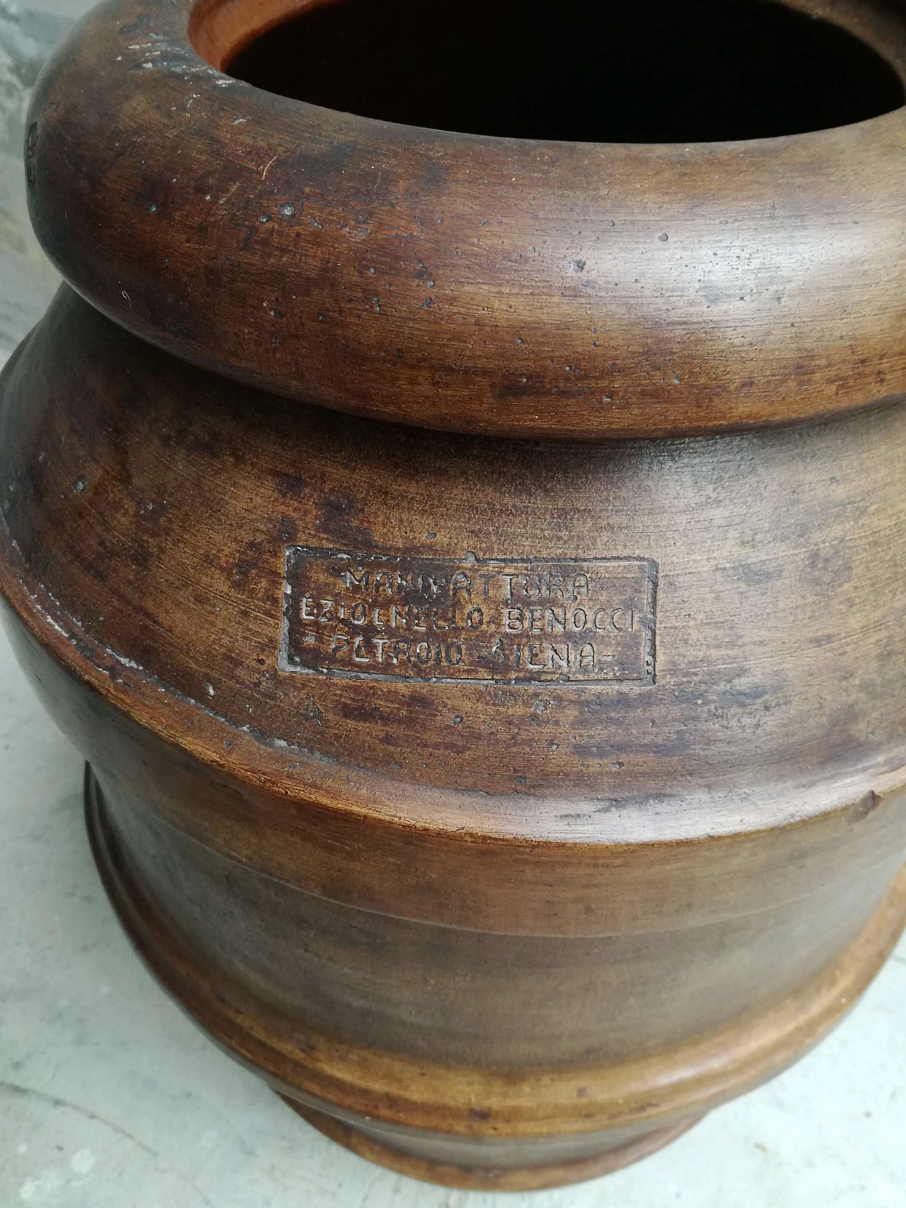 Orcio da olio in cotto toscano, anni '40 8