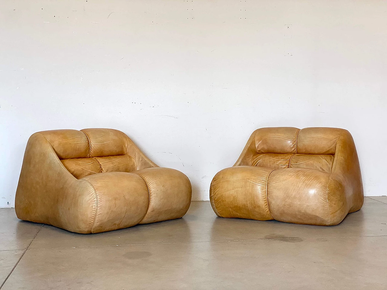 Pair of Ciuingam armchairs by De Pas, D'Urbino and Lomazzi for BBB, 1960s 1