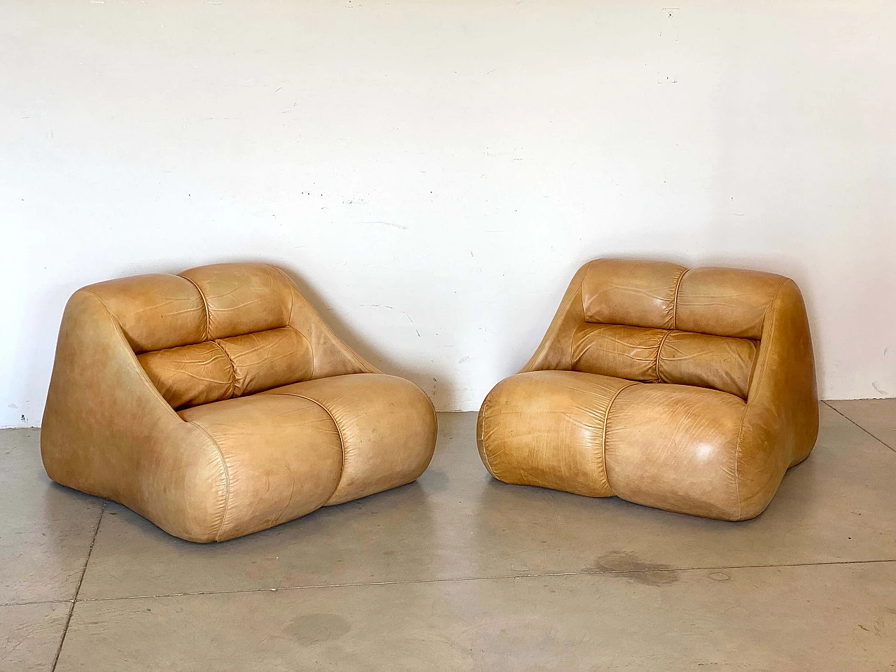 Pair of Ciuingam armchairs by De Pas, D'Urbino and Lomazzi for BBB, 1960s 2
