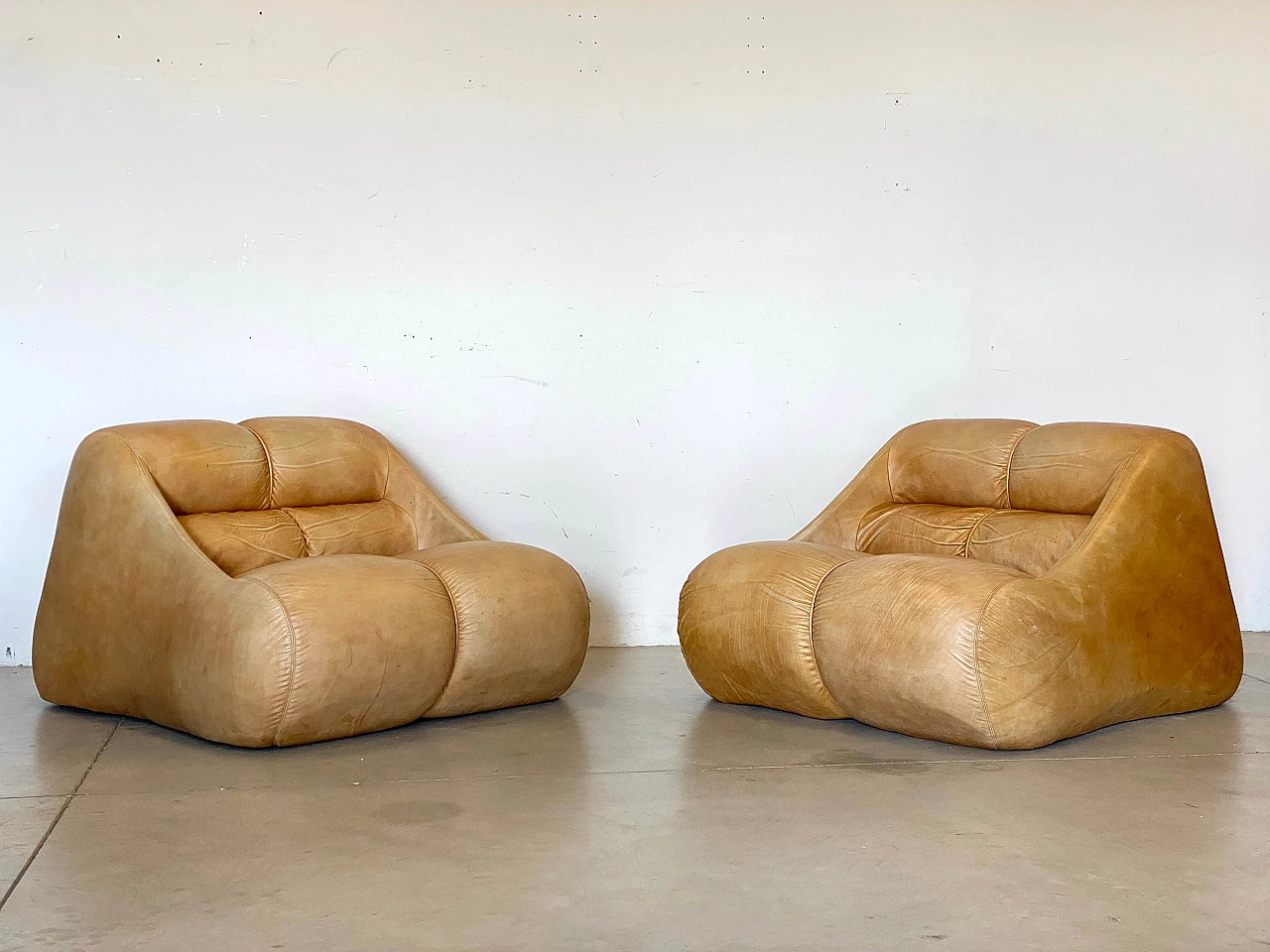 Pair of Ciuingam armchairs by De Pas, D'Urbino and Lomazzi for BBB, 1960s 3