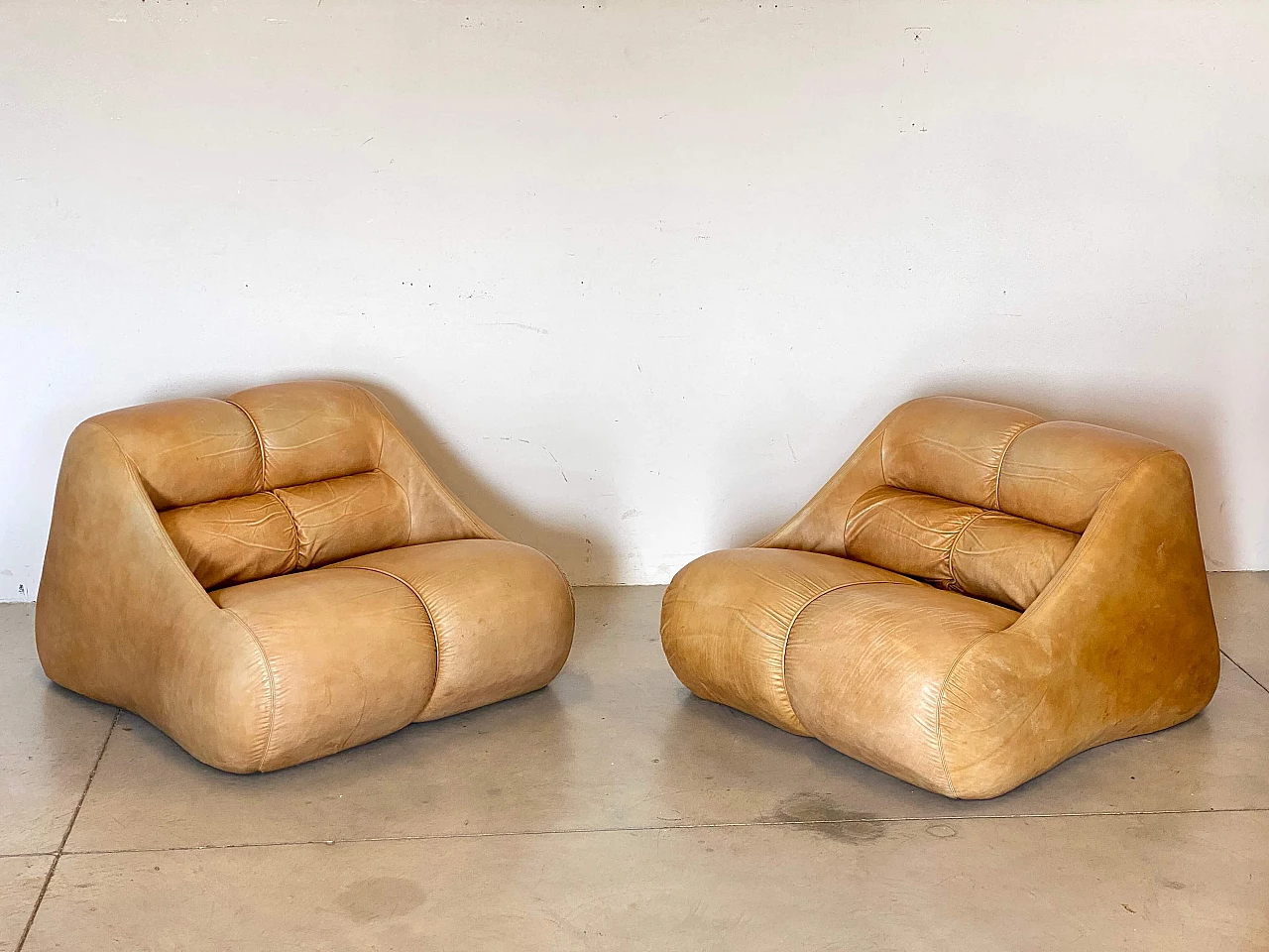 Pair of Ciuingam armchairs by De Pas, D'Urbino and Lomazzi for BBB, 1960s 4
