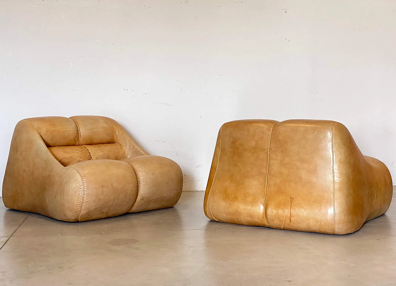 Pair of Ciuingam armchairs by De Pas, D'Urbino and Lomazzi for BBB, 1960s 5