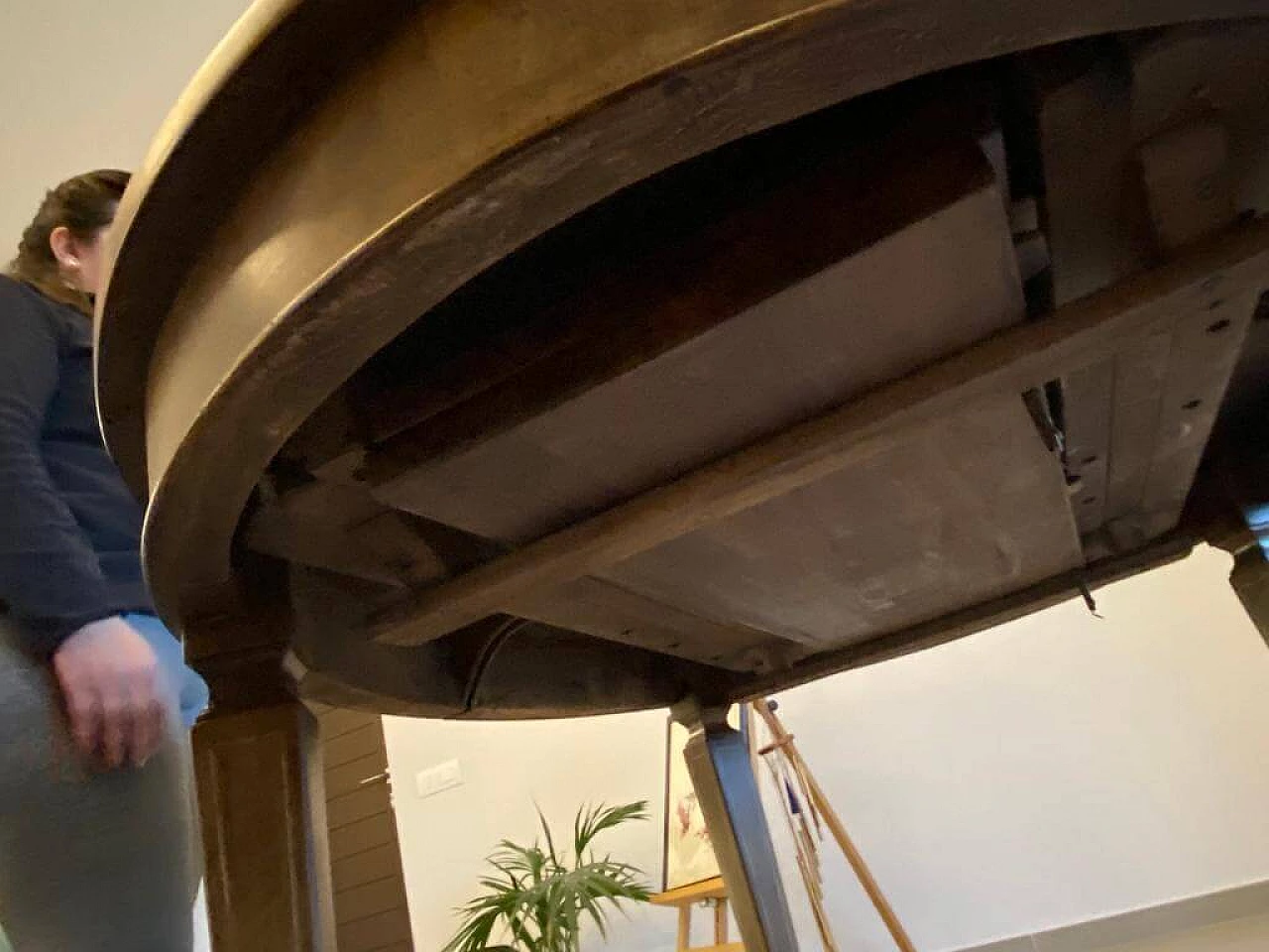 Tavolo ovale allungabile in legno, '800 4