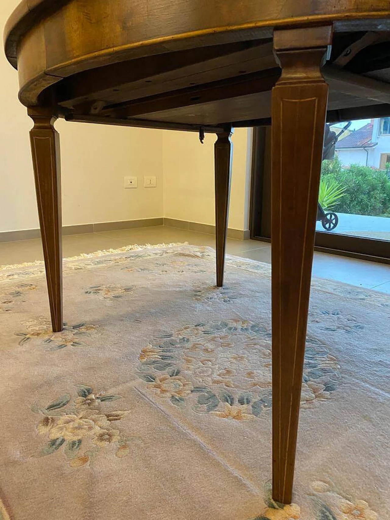 Tavolo ovale allungabile in legno, '800 9