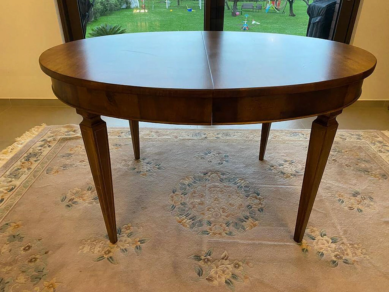 Tavolo ovale allungabile in legno, '800 11