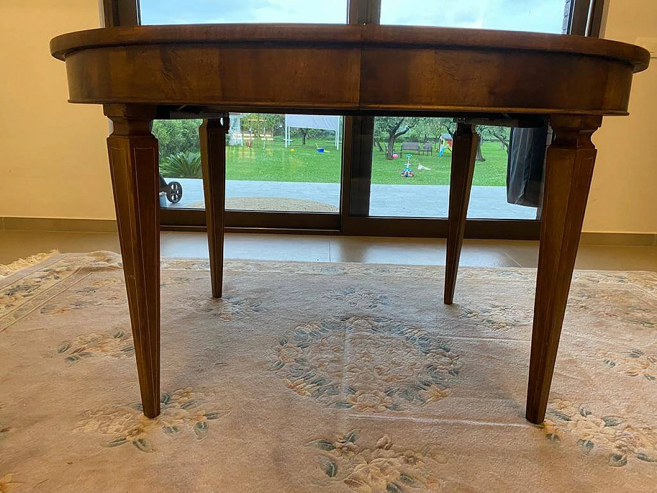 Tavolo ovale allungabile in legno, '800 12