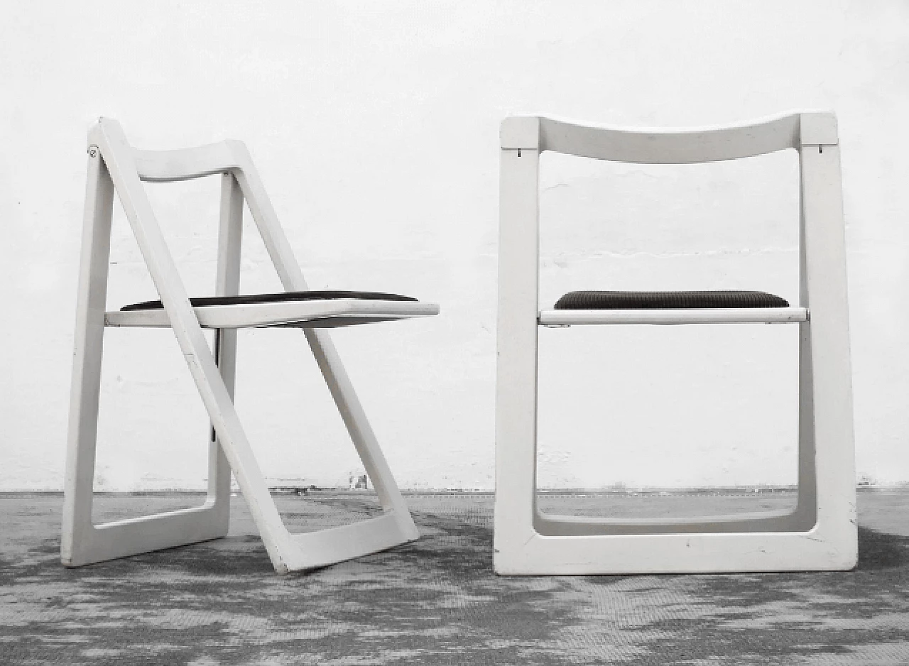Pair of Trieste chairs by Jacober and D'Aniello for Bazzani, 1970s 5