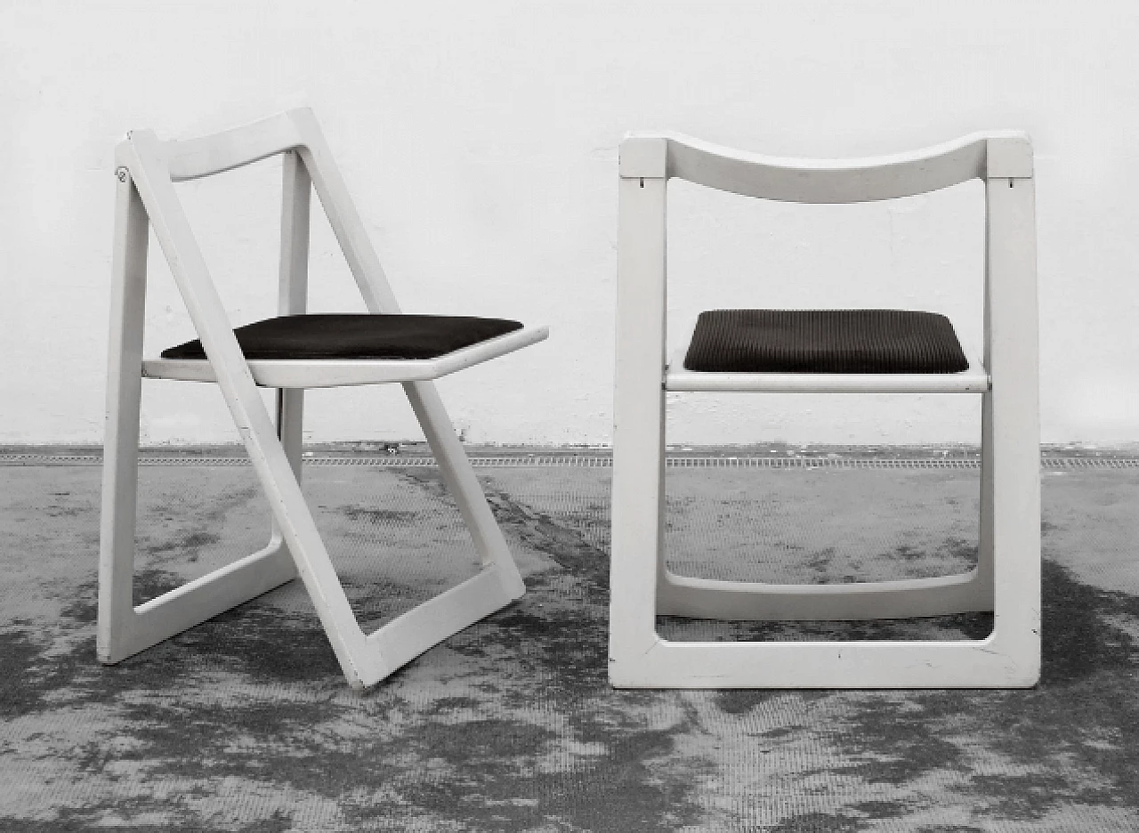 Pair of Trieste chairs by Jacober and D'Aniello for Bazzani, 1970s 6