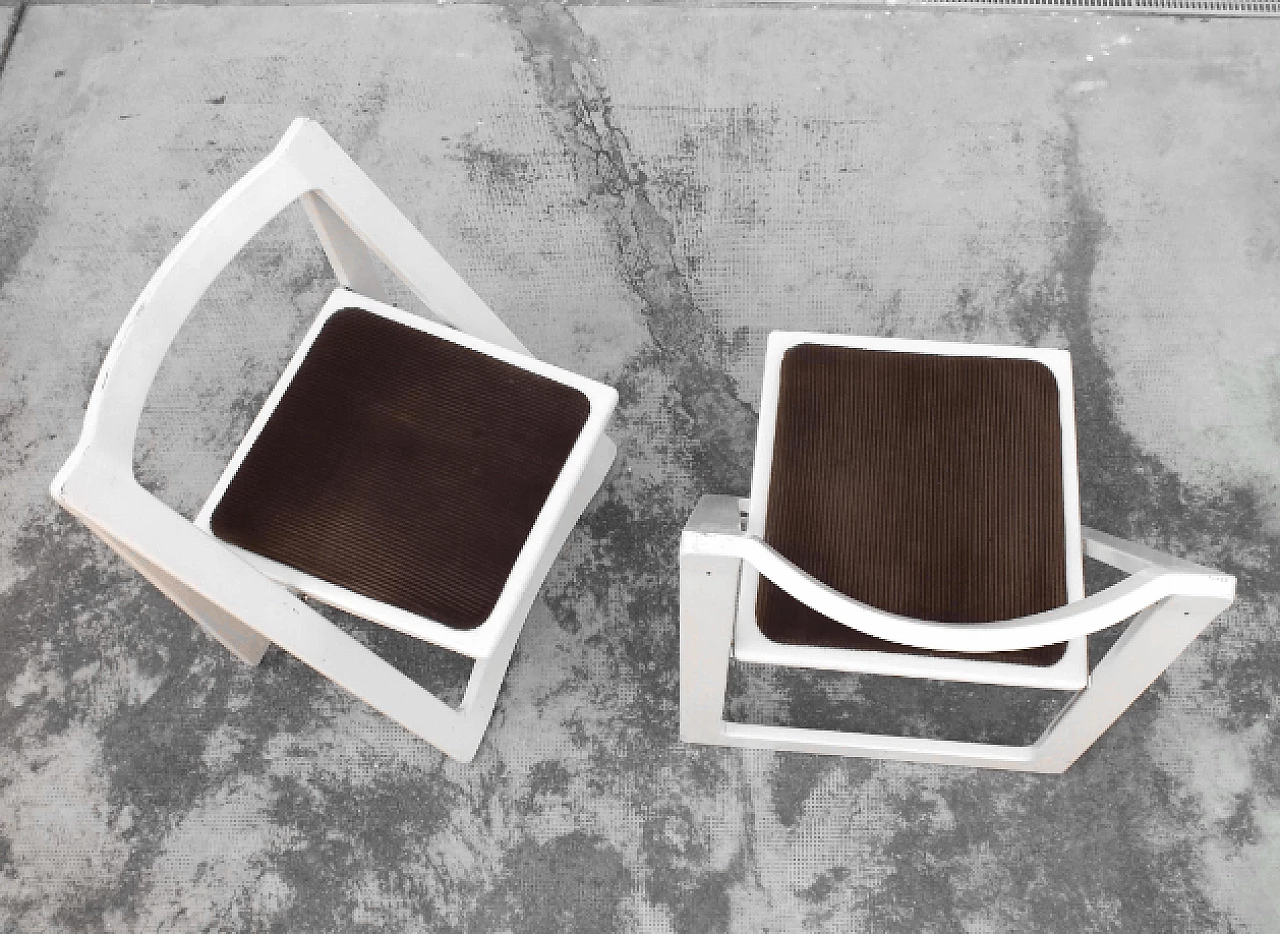 Pair of Trieste chairs by Jacober and D'Aniello for Bazzani, 1970s 7