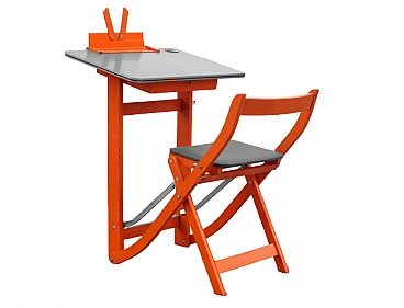 Folding children's desk with chair by Fratelli Reguitti, 1960s
