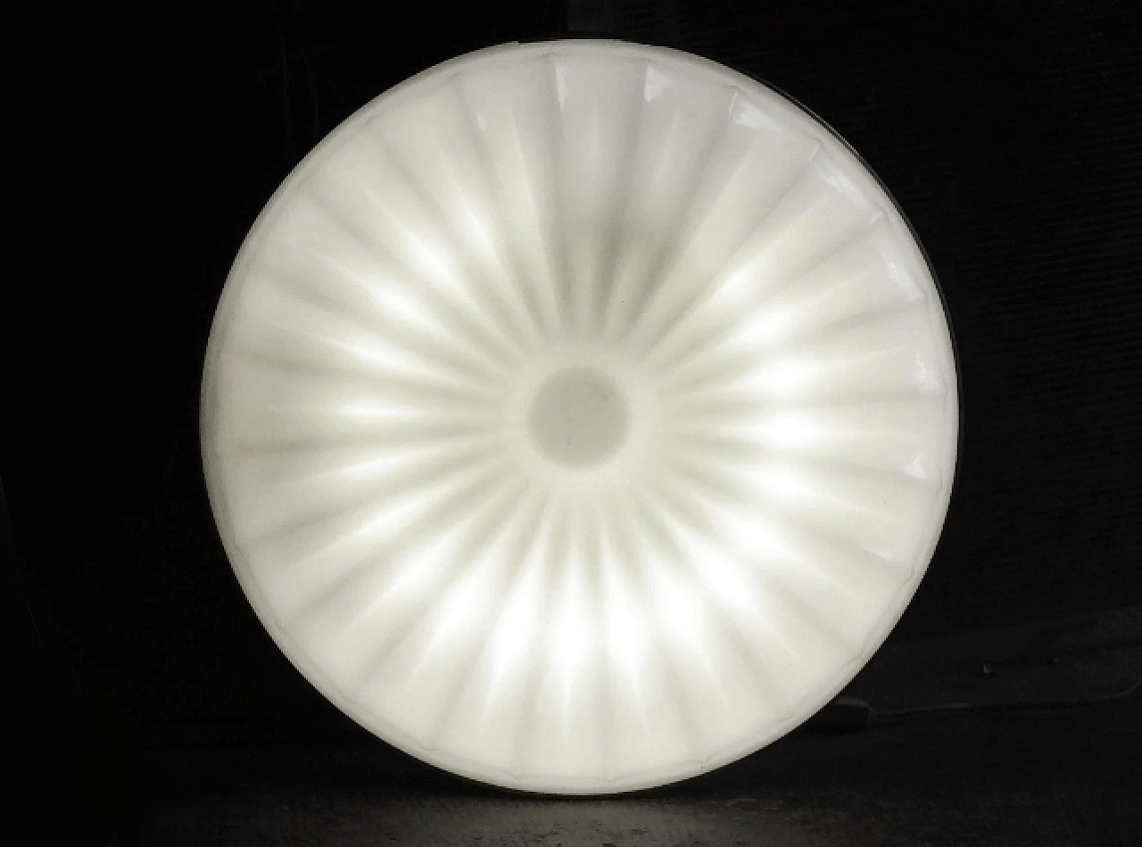 White plastic and brass lamp by Stilux, 1960s 8