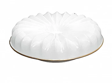 White plastic and brass lamp by Stilux, 1960s