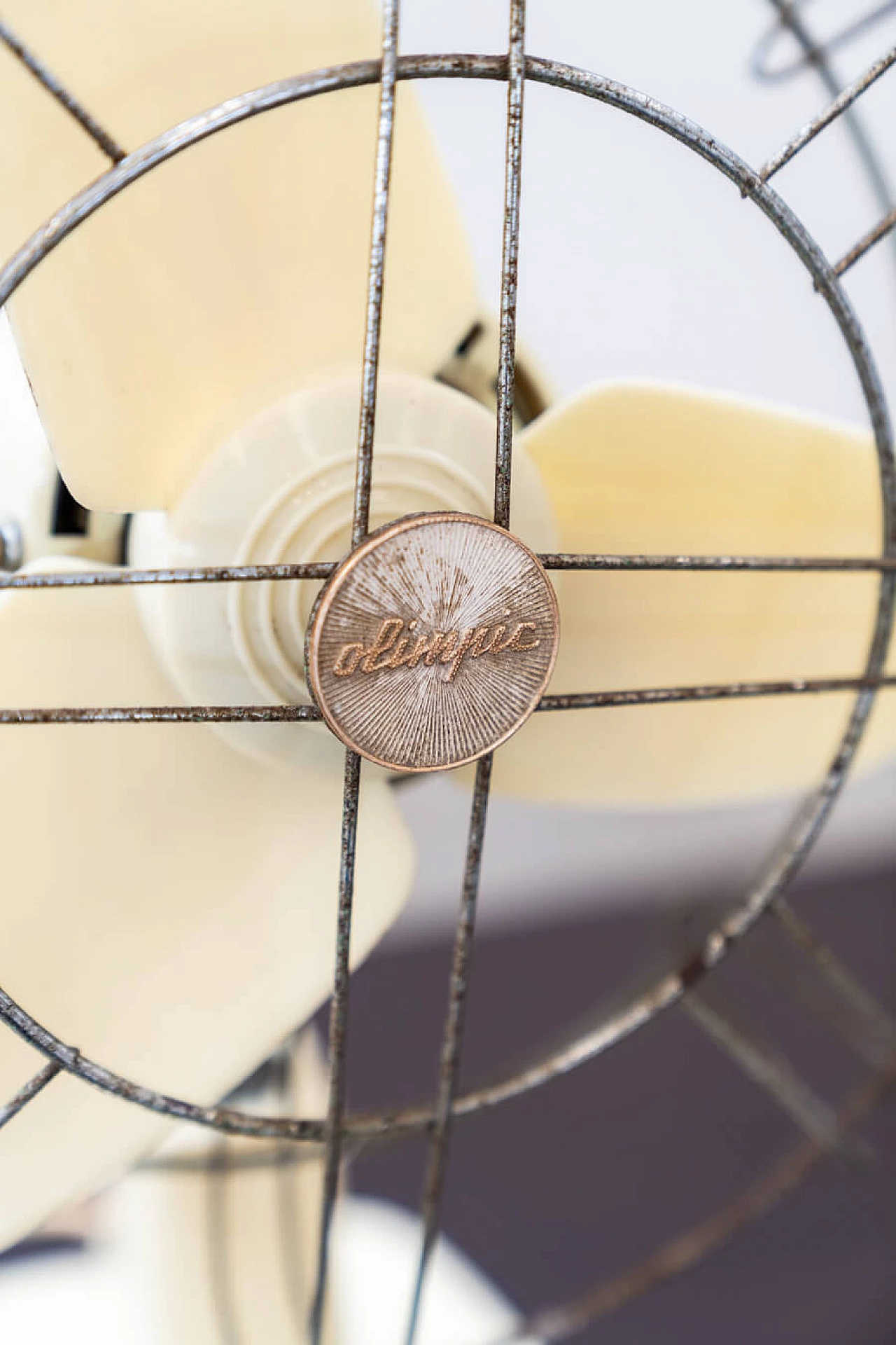 Olympic metal and plastic fan, 1970s 3