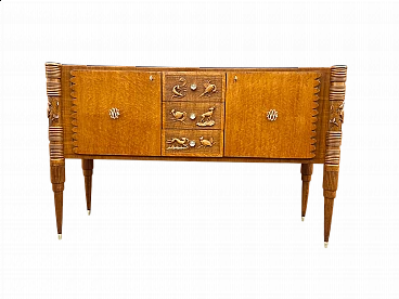 Wood and metal sideboard by Pierluigi Colli, 1950s