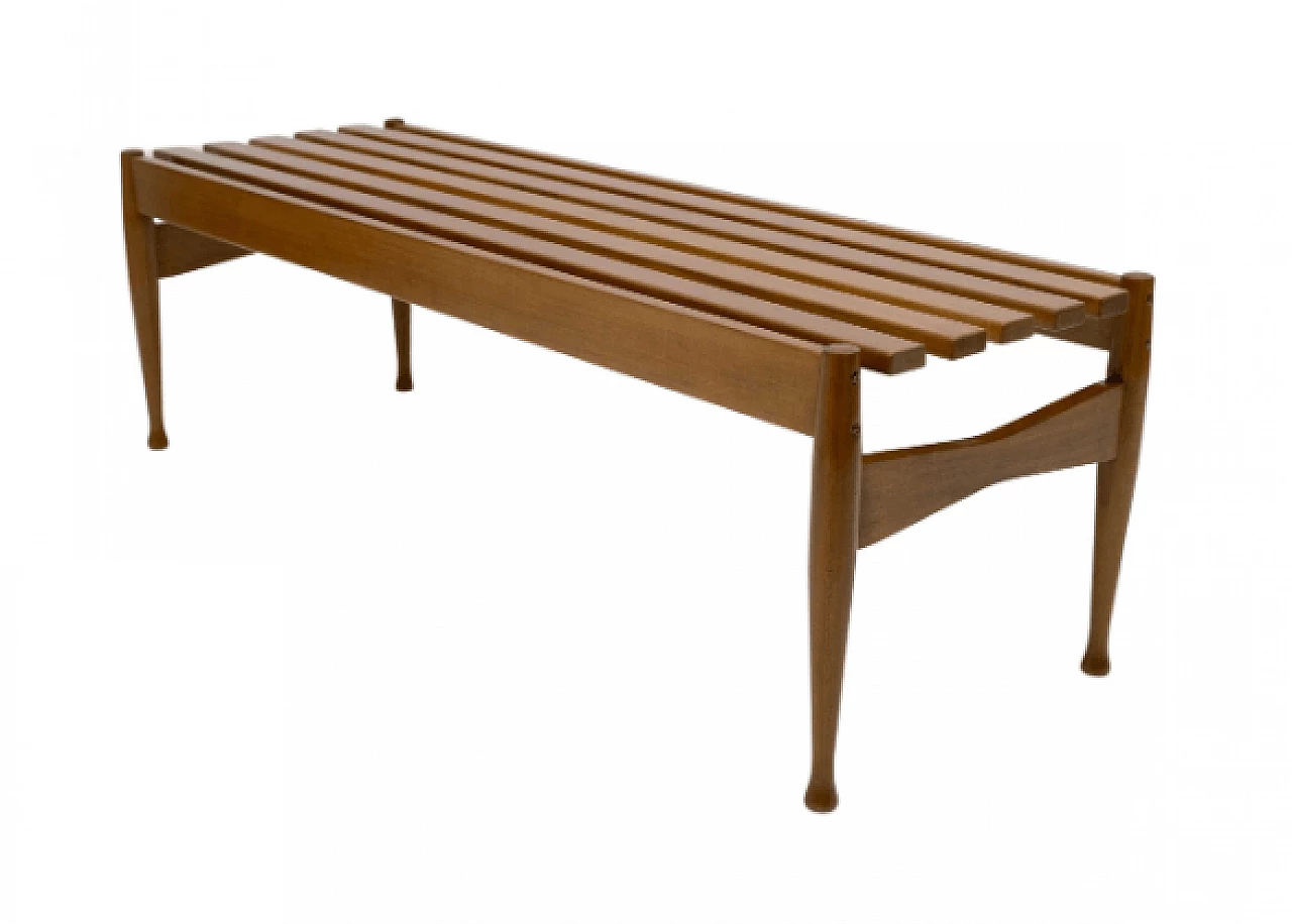 Walnut bench by Gio Ponti for Fratelli Reguitti, 1950s 1