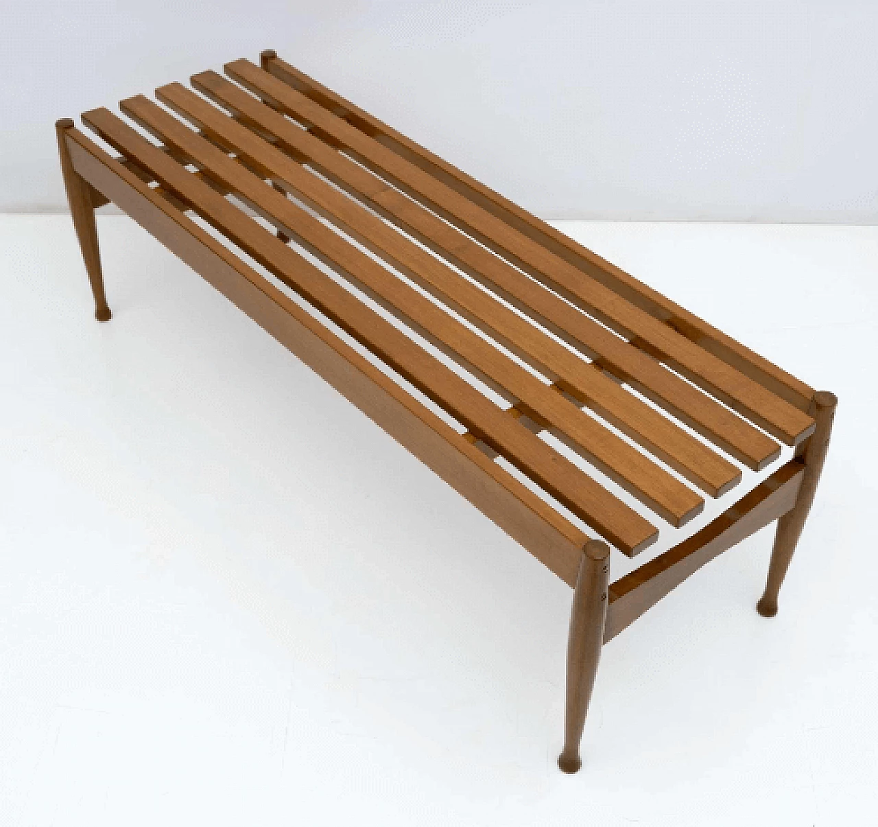 Walnut bench by Gio Ponti for Fratelli Reguitti, 1950s 4