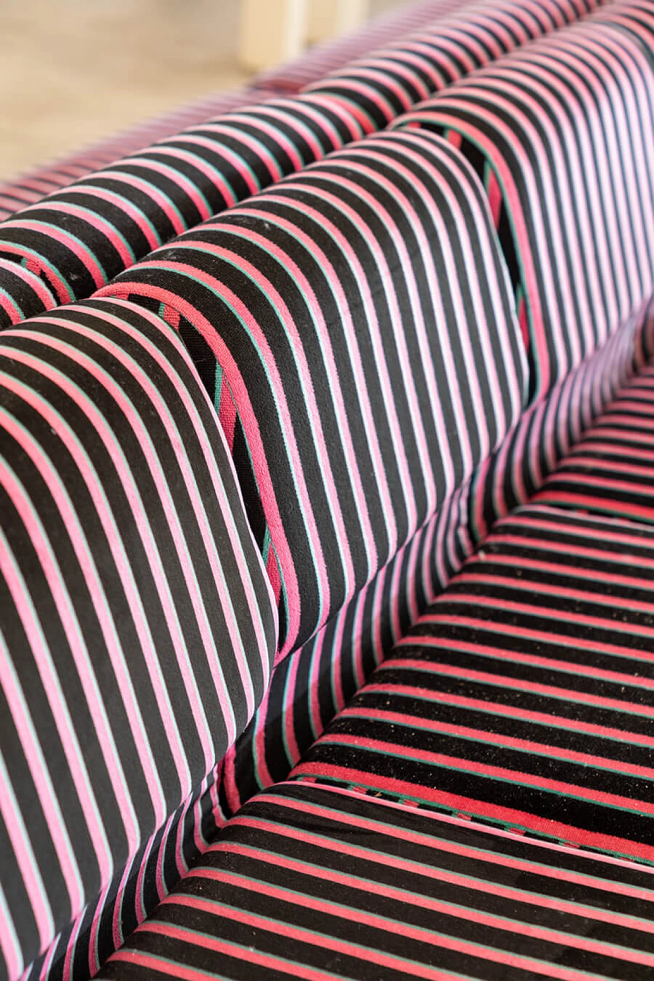 Striped fabric and plastic sofa with 13 modules by Cestari, 1990s 57