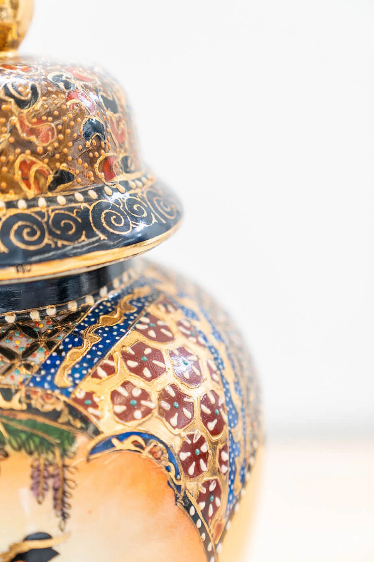 Hand-painted oriental ceramic vase, 1960s 1383538