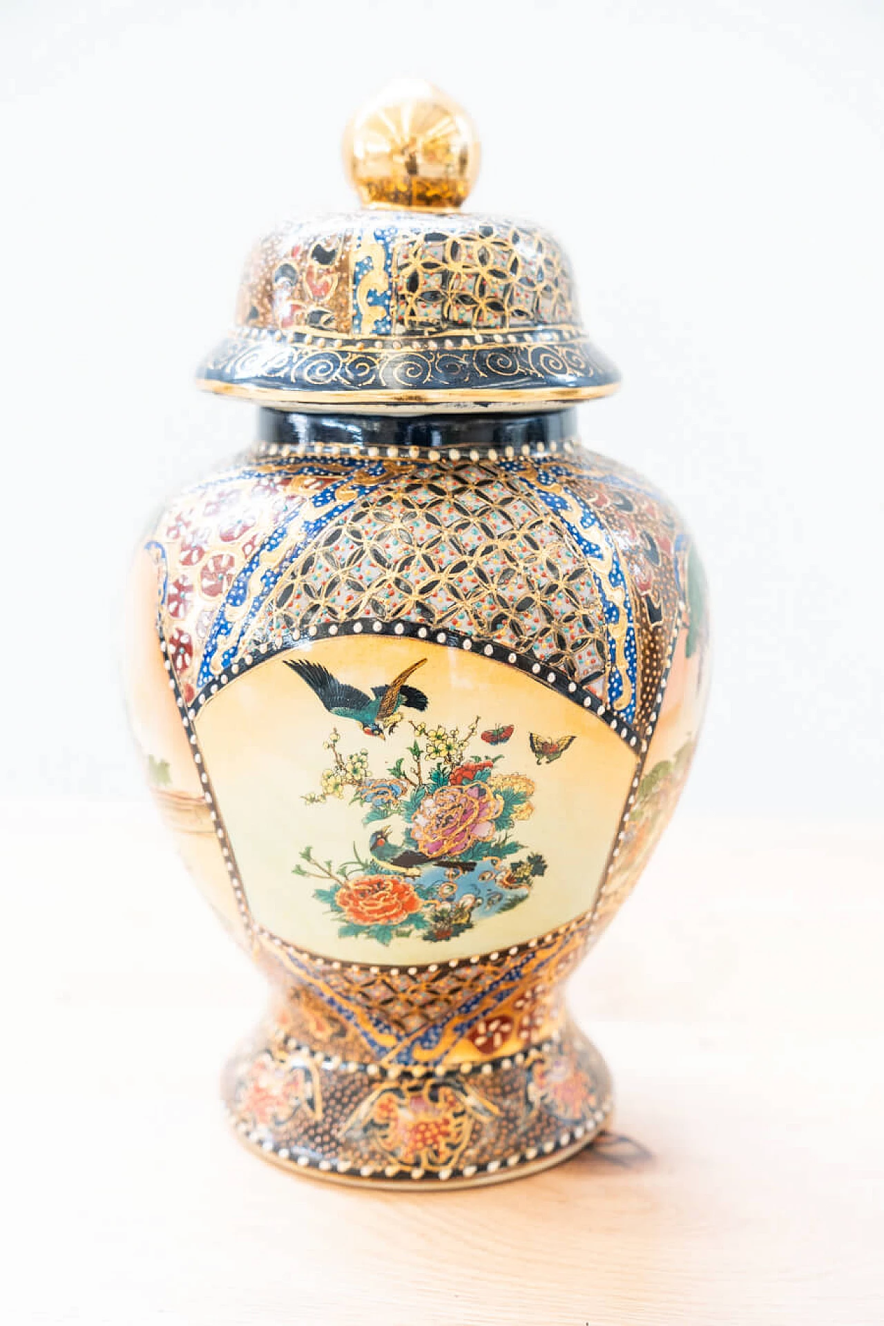 Hand-painted oriental ceramic vase, 1960s 1383542