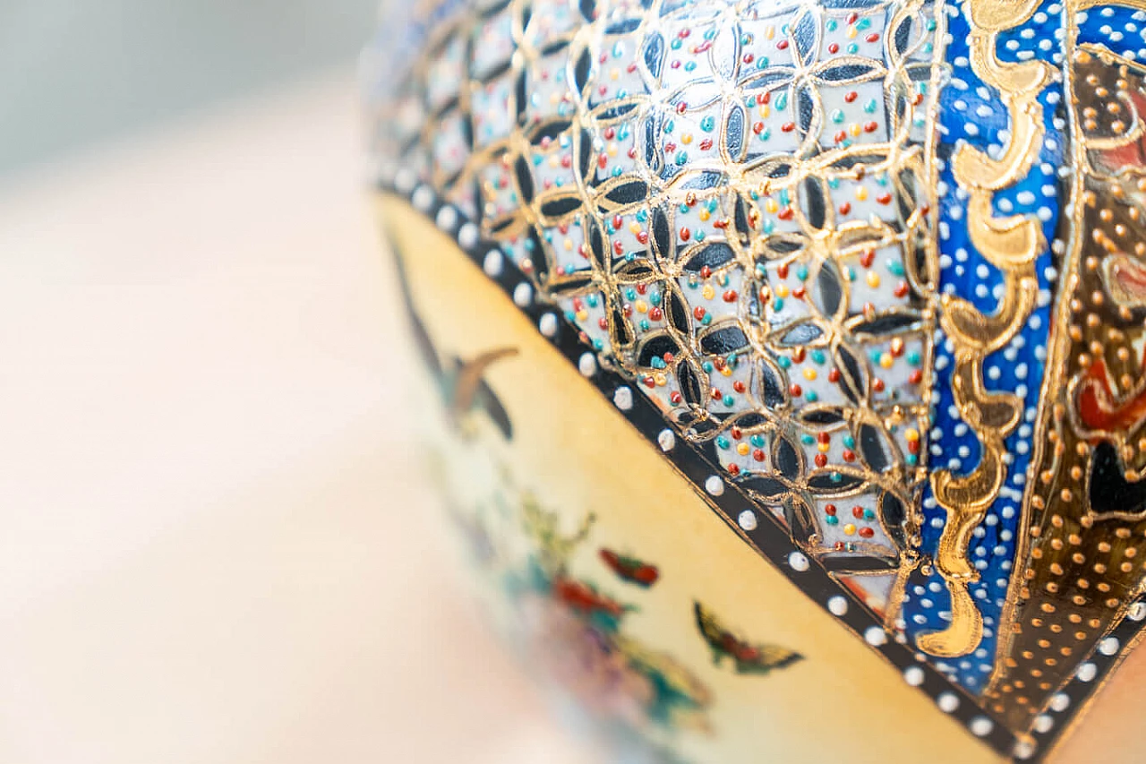 Hand-painted oriental ceramic vase, 1960s 1383547