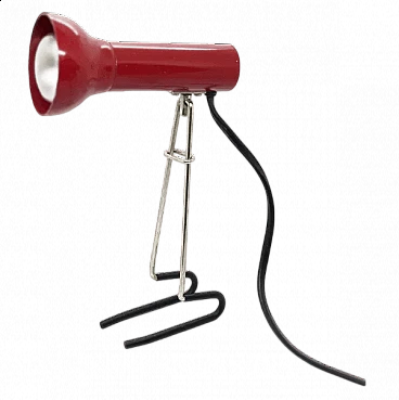 Red metal 3140 table lamp by Narva, 1970s
