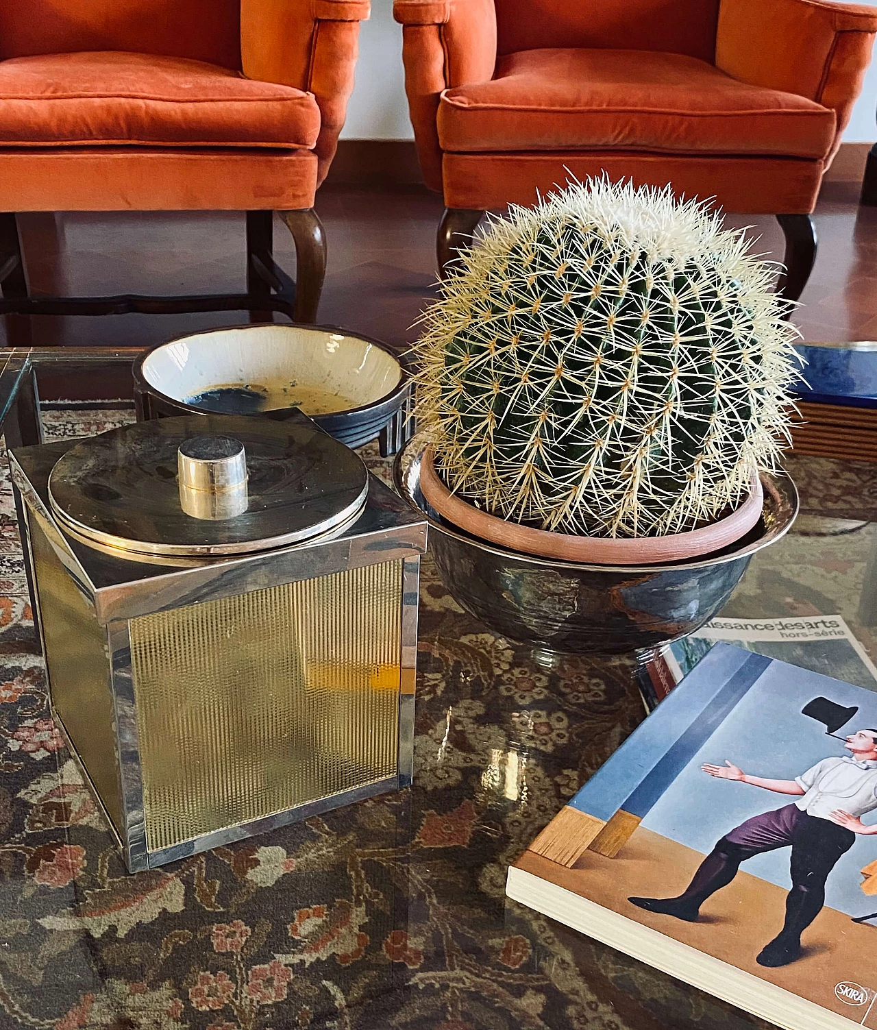 Hollywood Regency ice bucket in gilded metal, 1970s 5
