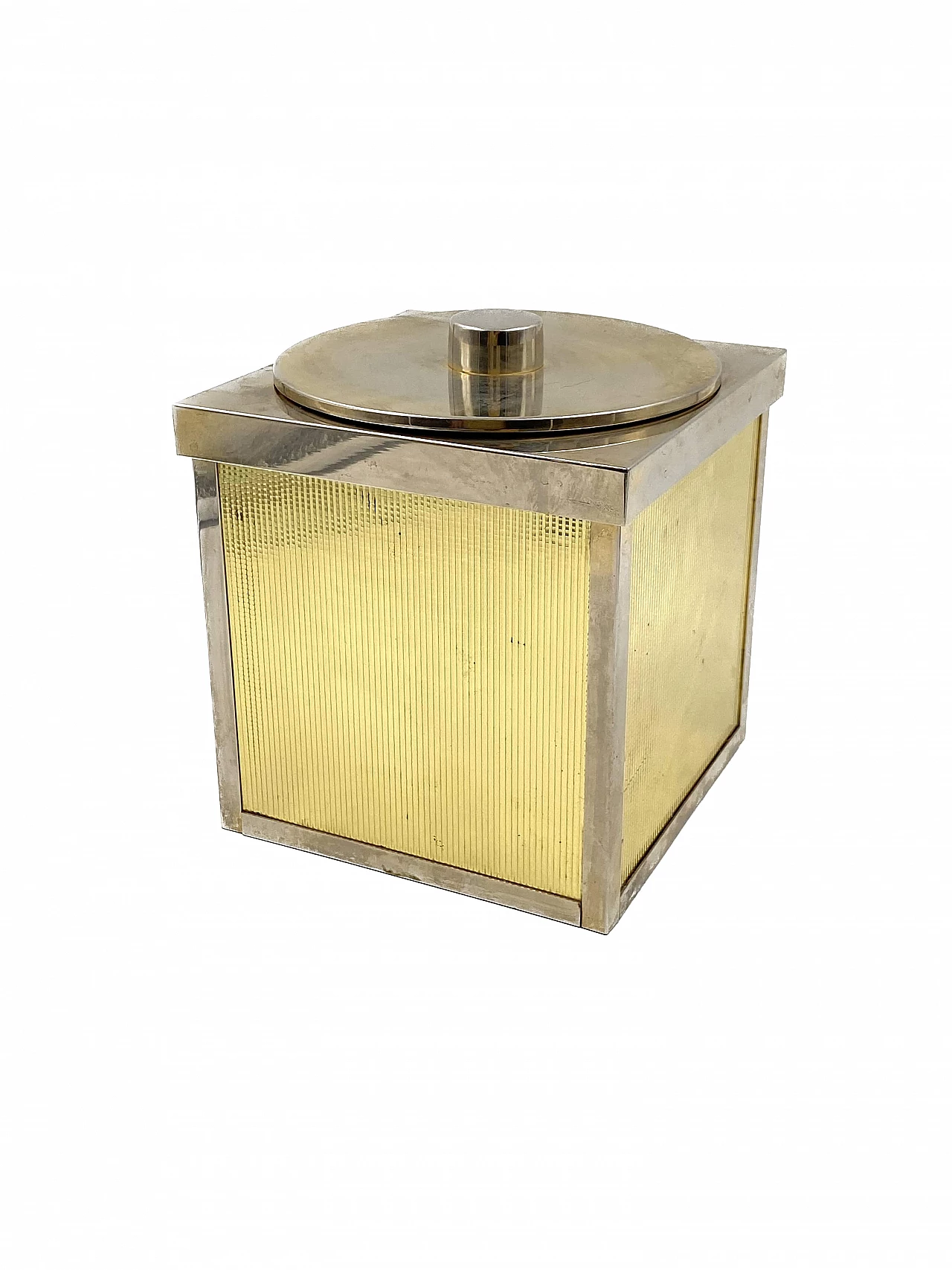 Hollywood Regency ice bucket in gilded metal, 1970s 14