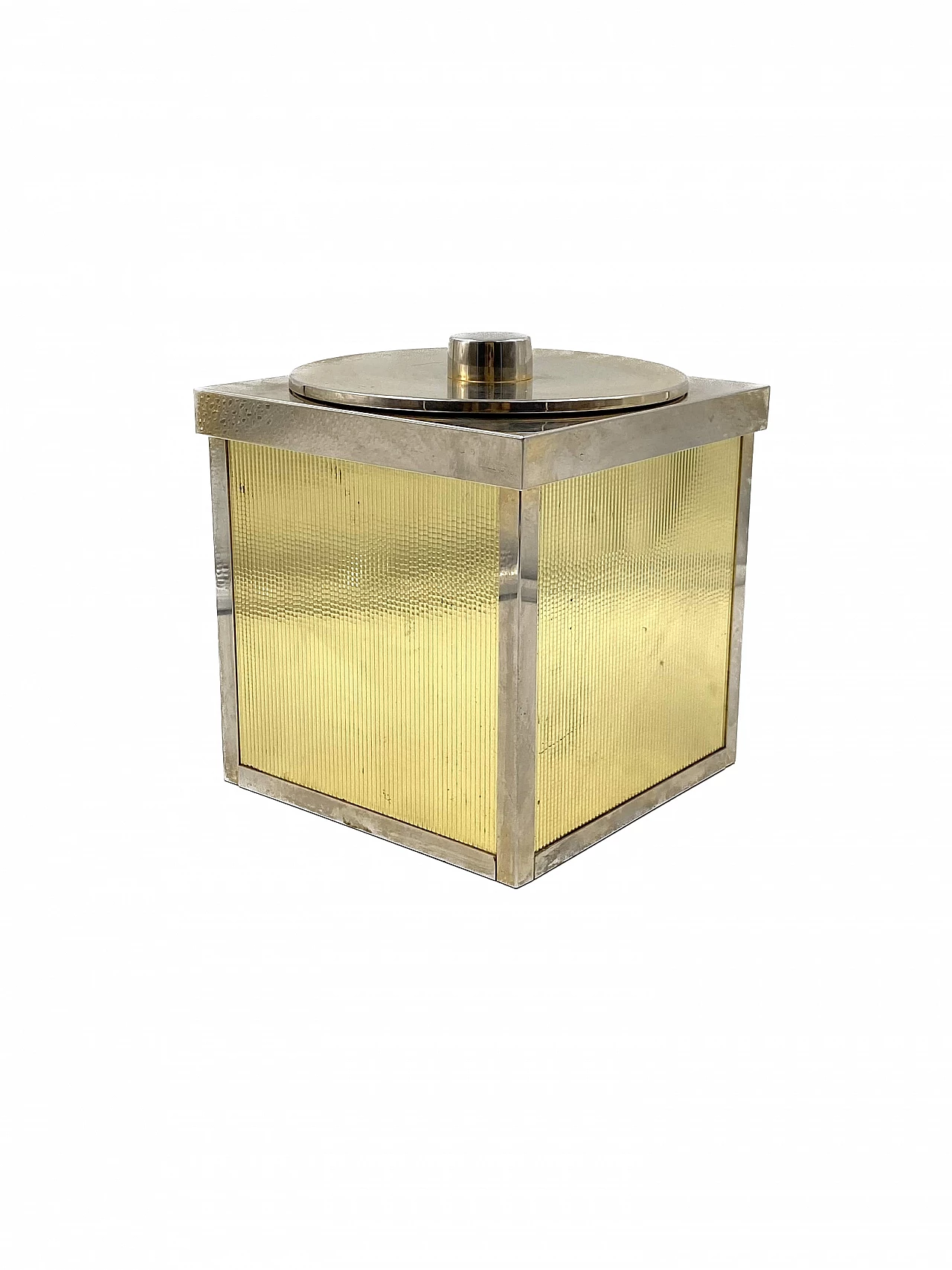 Hollywood Regency ice bucket in gilded metal, 1970s 18