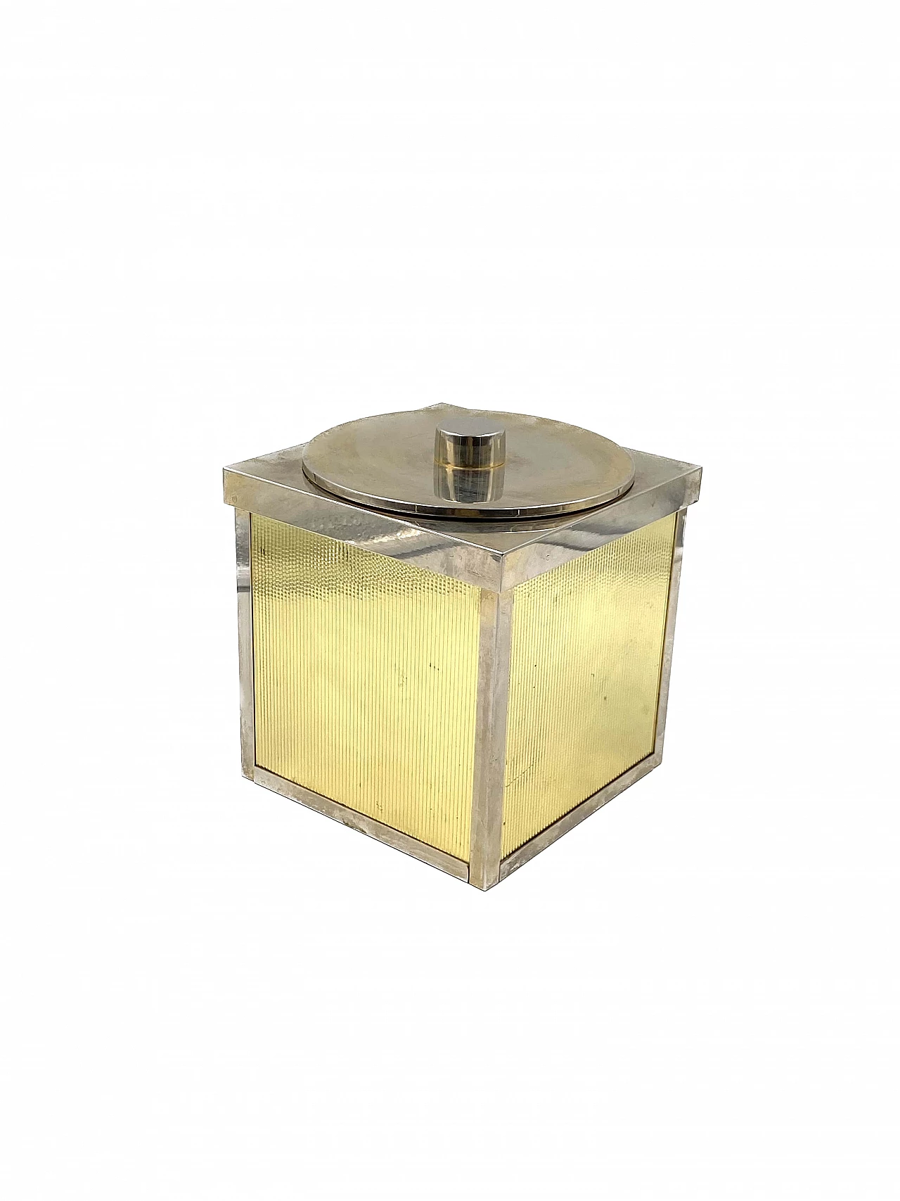 Hollywood Regency ice bucket in gilded metal, 1970s 19
