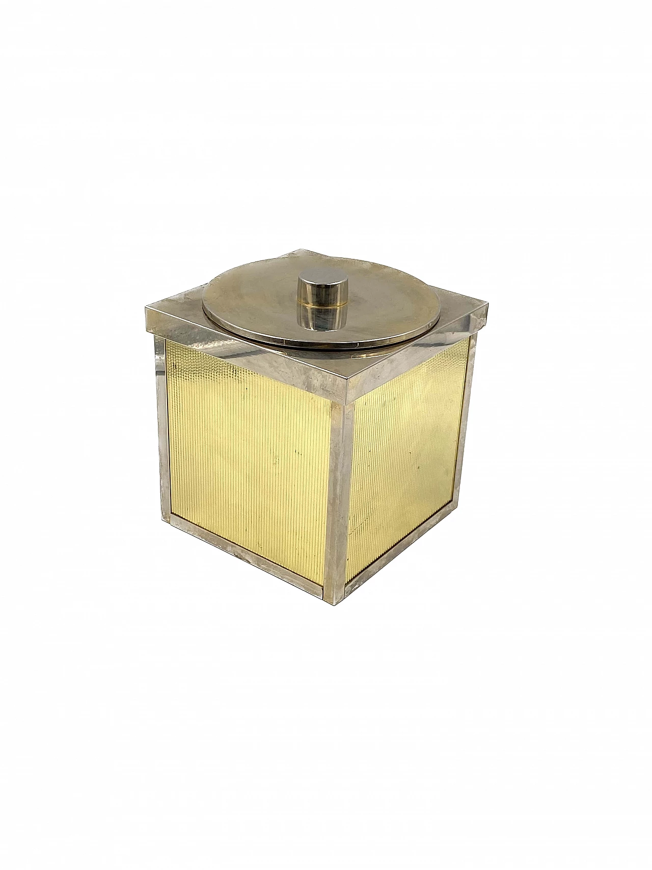 Hollywood Regency ice bucket in gilded metal, 1970s 20