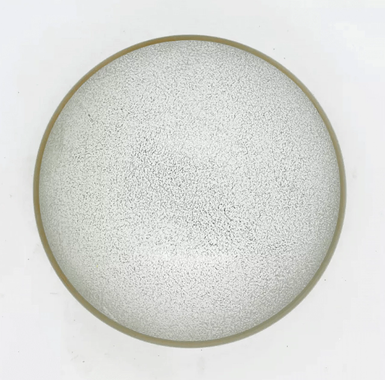 Plafoniera in vetro soffiato dipinto e ottone patinato di Meissen, anni '40 4