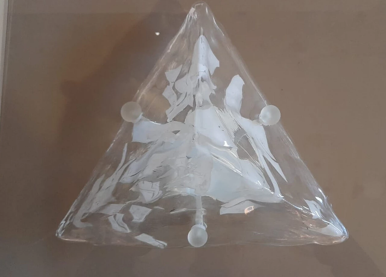 3 Murano glass pyramid wall sconces by Sylcom, 1990s 3